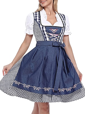 Oktoberfest Beer Costume Blouse / Shirt Dirndl Lederhosen Bavarian Couple  Oktoberfest Couple German Munich Wiesn Men's Women's Traditional Style  Cloth Blouse Dress Shorts 2024 - $31.99