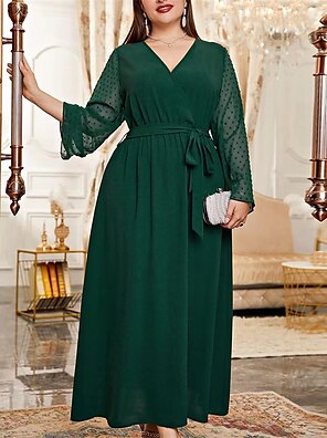 Green Womam Plus Size Evening Dresses- Online Shopping for Green