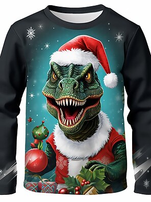 Pull De Noël Femme Drôle - Manches Longues, Col V, Imprimé Festif, Pour Les Fêtes Et L'hiver