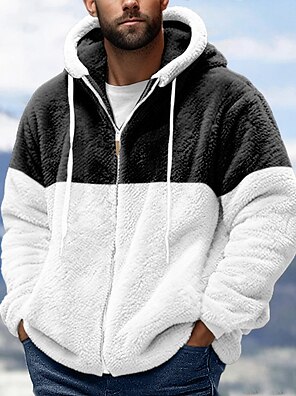 Fuzzy Sherpa Full-zipper Wearable Blanket Hoodie