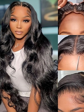 Lace Front Wigs Long Human Hair Pre Plucked Brown Mixed Blonde Balayage  Highlight Brazilian Wigs Glueless 150% Density T Part Bleached Knots Can Be  Restyled (24 inches) 