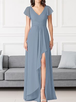 lan ting bridesmaid dresses Blythe Spaghetti Straps Cowl Tea Length Floral Lace Bridesmaid Dresses, Burgundy main image 0