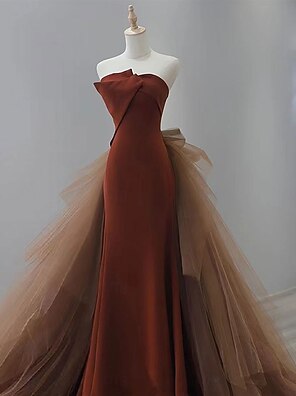 strapless open back dress Nox Anabel D1263 Sequin Lace Prom Dress Black / 00