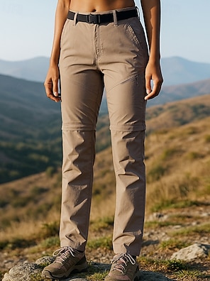 Pantaloni Trekking Donna Leggeri - Cargo Estivi Asciugatura Rapida Con Tasche Con Cerniera - Foto 5