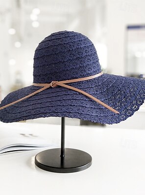 Chapeau Fascinateur Femme Grand Bord - Bleu - Fait Main En Italie - Kentucky Derby / Mariage - Neuf Avec étiquette