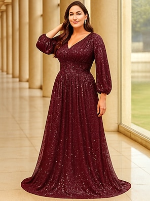 plus size evening dresses light in the box Plus-Size Long A-Line Prom Dress: CL7485C Navy / 16