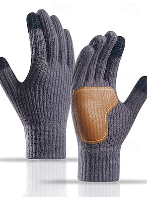 Gants à Motif Géométrique écran Tactile En Tricot - SHEIN ANCE