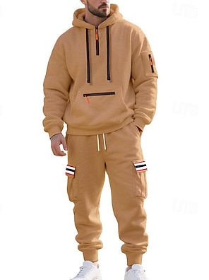 Conjunto De 2 Piezas Para Hombre, Casual, Con Capucha, De