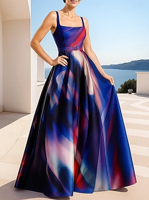 formal black dress mini Off-the-Shoulder Satin Mother of The Bride Dresses with Pockets main image 0