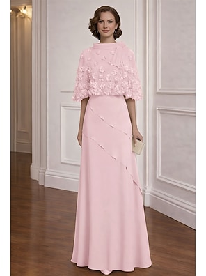 short evening dresses with jackets Short Mother of the Bride Two Piece Set Jacket Dress main image 0