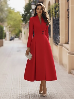formal tuxedo dress Stretch wool tuxedo dress Black / 0 main image 1