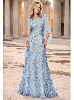 formal light in the box dresses Vintage Prom 1950s Ball Gown Lightinthebox A-Line Floor Length Wedding Guest Dress Formal Dresses Evening Gown Mother Of Bride Dress Half Sleeve V Neck Elegant Wedding Guest light in the box dresses mother of the bride