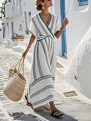 chinese dress ladies Maxi Linen Dress 'Dahlia' main image 1