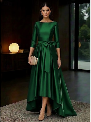 tea length formal dress with sleeves Charming Puffy Long Sleeve Burgundy Tea Length Long Prom Dress/Evening –  shinydress