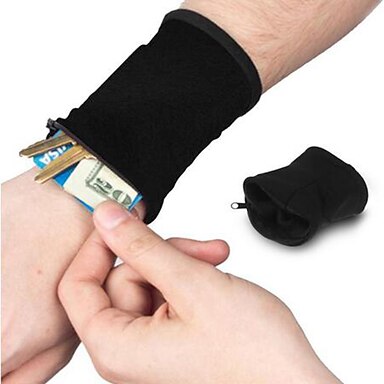 Zipper Wrist Wallet Pouch Running Sports Arm Band Bag For Key Card Storage B*BI 