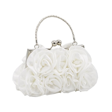 Ladies Lace Box Clutch Bag Floral Evening Bag Satin Handbag Party Bag K16666 