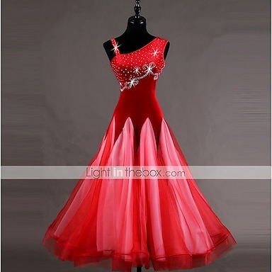 Ballroom Dance Dress Crystals / Rhinestones Women's Training Sleeveless ...