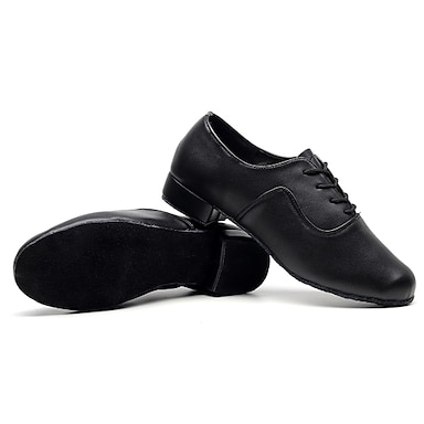 Cheapdancing Men’s Practice Dancing Shoes Soft Leather Flat Jazz Boots 