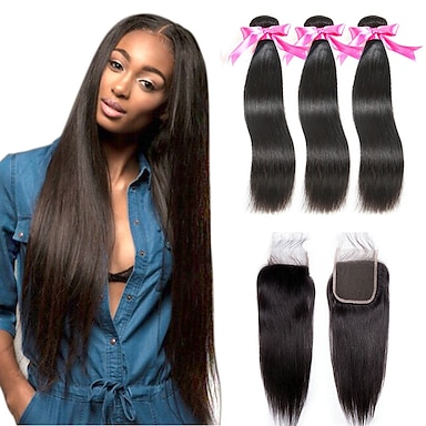 3 piece brazilian hair with closure