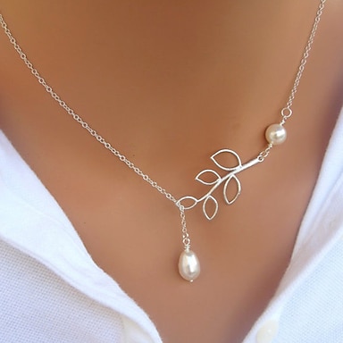 Long Necklace Female Fashion Simulated Pearl Flower Pendant Necklace for Women Sweater Chain Maxi Jewelry