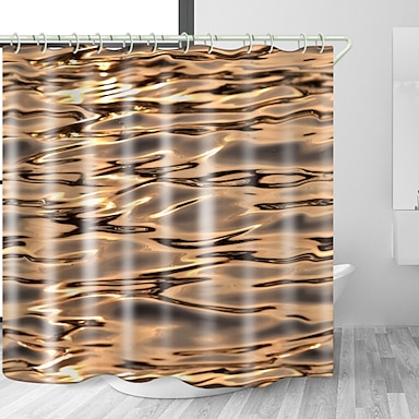 Starry Sky Cat Polyester Waterproof Bathroom Fabric Shower Curtain 12 Hook 