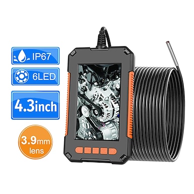 Endoscope Waterproof Video Inspection Camera  Colour LCD Monitor Lens mount LED 