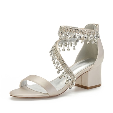 Women's Wedding Shoes Ankle Strap Heels Wedding Sandals Bridal Shoes ...
