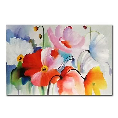 Handmade Oil Painting Canvas Wall Art Decoration Colorful Big Flowers For Home Decor Rolled Frameless Unstretched 8331526 2022 153 06 - Colorful Big Flowers Painting