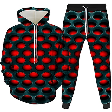 HTOOHTOOH Men Fashion 3D Print Hoodies Sweatshirt Pullover Outerwear