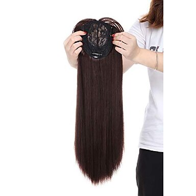hair toppers for women one piece clip in toppers extensions straight real  mono toppiece hair piece for thinning hair 17