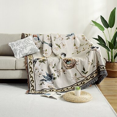 Sofa Cover Sofa Blanket Plants Print Couch Cover Couch Protector Sofa ...