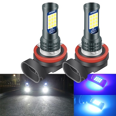 Qii lu Car Fog Light，2 9006 HB4 8000K Ice Blue 100W LED Headlight Bulbs Kit Fog Car Driving Light 