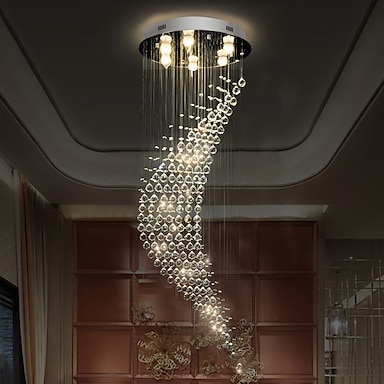 Spiral Wave LED Ceiling Light Chandelier Living Room Office Lamp  Christmas Gift 