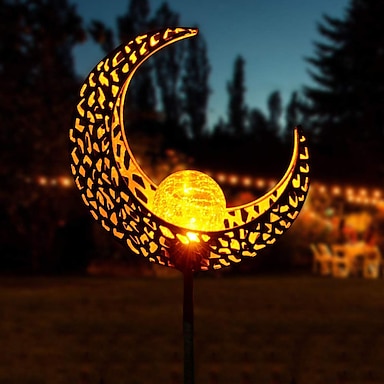 Ramadan Moon Lights Outdoor Decorative Color Changing Solar Powered Garden Patio 