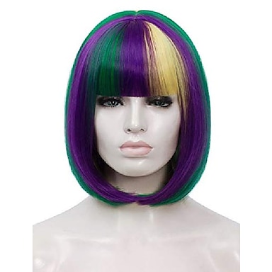 Hot Sale Party Unisex Short Costume Bob Hair Wigs Synthetic fiber Halloween 