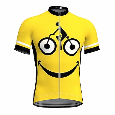 Cartoon Men's Cycling Jersey Short Sleeve Bicycle Clothes Top Biking Shirt S-5XL