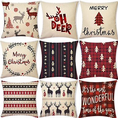 B Christmas Pillow Case Printing Dyeing Sofa Bed Home Decor Xmas Pillow Cover Festival Party Coffee Cushion Cover 45cmx45cm By Kavitoz Hot Sale 