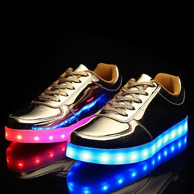 Children Baby Girl Boy Breathable Mesh Led Luminous Sport Run Sneakers Shoes UK 