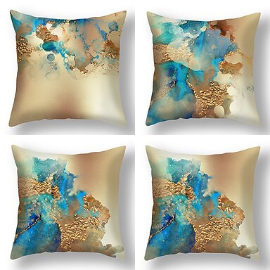 4pcs accessories home decor cushion covers natural scenery beach 