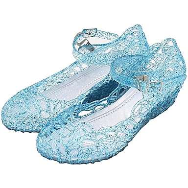 Princess Cinderella Elsa Masquerade Jelly Shoes Girls' Movie Cosplay ...