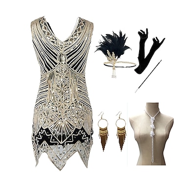 The Great Gatsby Plus Size Roaring 20s 1920s Cocktail Dress Vintage ...