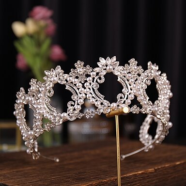 Bridal Bride Rhinestone Pearl Crystal Hair Tiara Wedding  Party Crown HeadbandFL