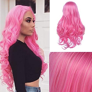 ladies pink wig