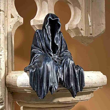 Halloween Sculpture Decoration Grim Reaper Statue Figure Creeper ...