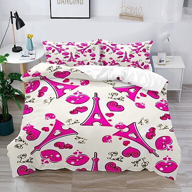 Eiffel Tower Paris Duvet Cover Set Quilt Bedding Sets Comforter Queen King Size Twin Single Include 1 Or 2 Pillowcases Shams 3d Digktal Print 8930245 2022 32 84 Eiffel Tower Paris Duvet Cover Set, King Size Paris Themed Bedding Set
