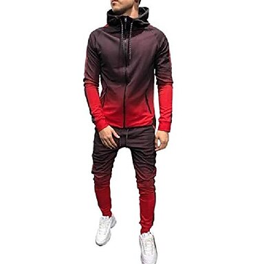 Chándal jogger para hombre Conjunto de chaqueta y pantalones deportivos con  capucha deportiva informal de 2 piezas (rojo, etiqueta 3xl \u003d us xl) 8974542  2022 – $50.79