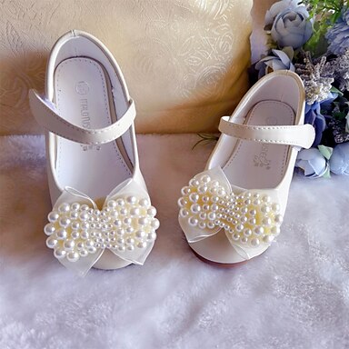 Girls Toddler Cream Patent Jewelled Shoe Wedding Bridesmaid Flower Girl Party