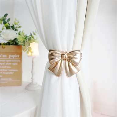 1pc Round Metal Magnetic Curtain Buckle Tieback Drapery Holdback Clip Home Decor 