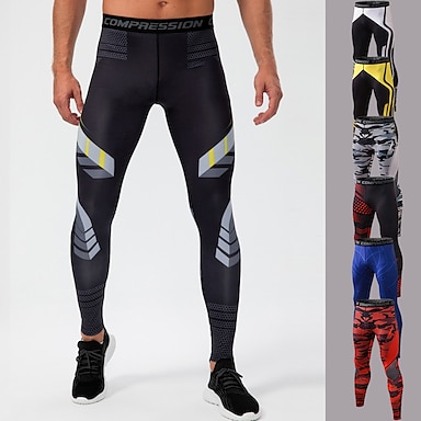 Yuerlian Mens Compression Leggings Cool Dry Baselayer Pants Sports Leggings Sports Workout Tights