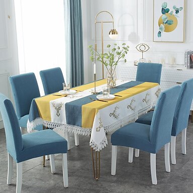 Details about   Removable Stretch Chair Slipcovers Wedding Banquet Dining Room Seat Cover 07UK 